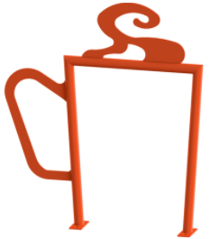 Coffee Cup Bike Rack