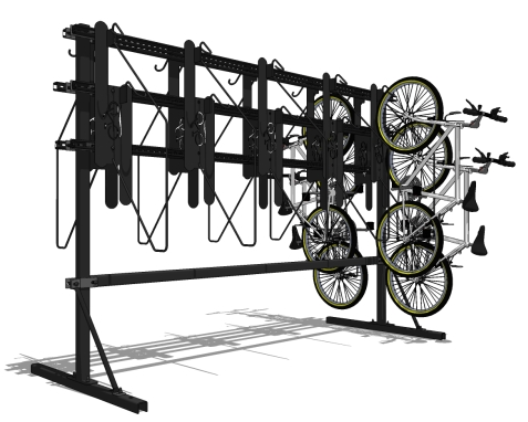 K21™ Double Sided Free Standing Vertical Bike Rack