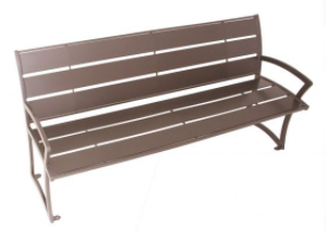 Madison Bench With Back – Powder Coated Steel
