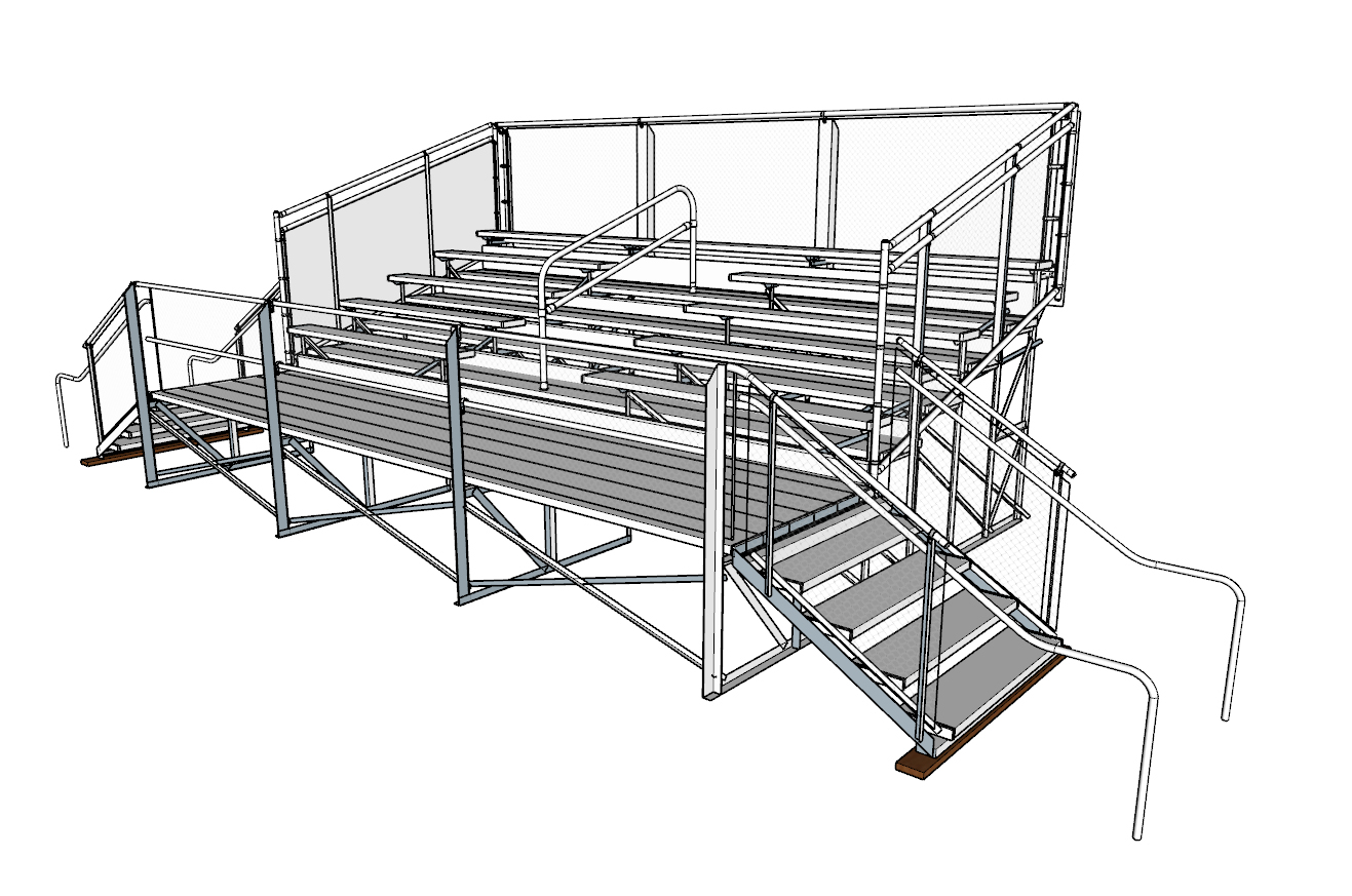 5 Row Elevated Bleachers
