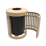 Downtown Swing Door Trash Receptacle – 32 Gallon