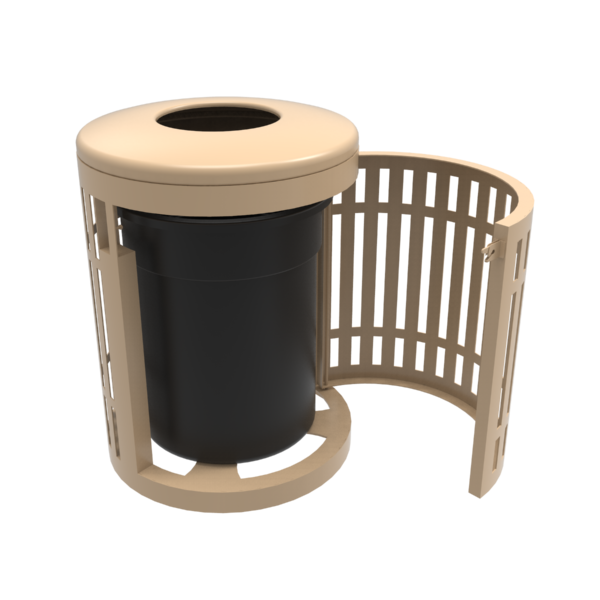 Downtown Swing Door Trash Receptacle – 32 Gallon