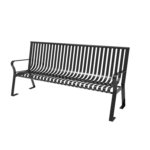 Downtown Strap Metal Bench 6′