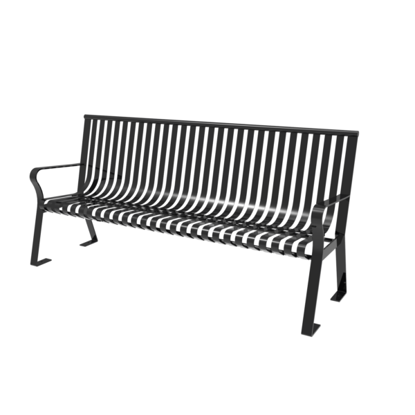 Downtown Strap Metal Bench 6′